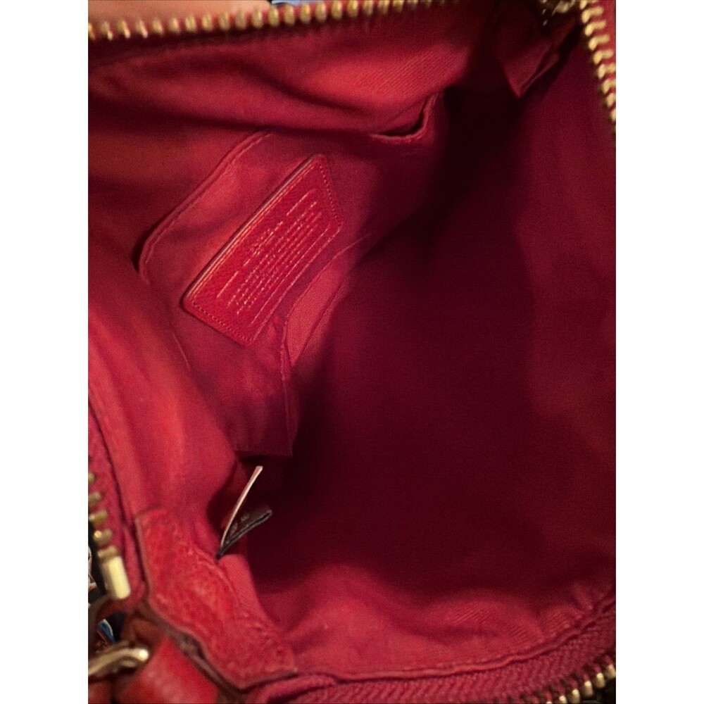 Coach North South Crossbody Bag-Red w/ Adjustable Strap Gold Hardware.Excellent! - Picture 11 of 16